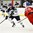 GRAND FORKS, NORTH DAKOTA - APRIL 14: Finland's Emil Oksanen #23 skates with the puck while Czech Republic's Filip Zadina #24 defends during preliminary round action at the 2016 IIHF Ice Hockey U18 World Championship. (Photo by Matt Zambonin/HHOF-IIHF Images)
